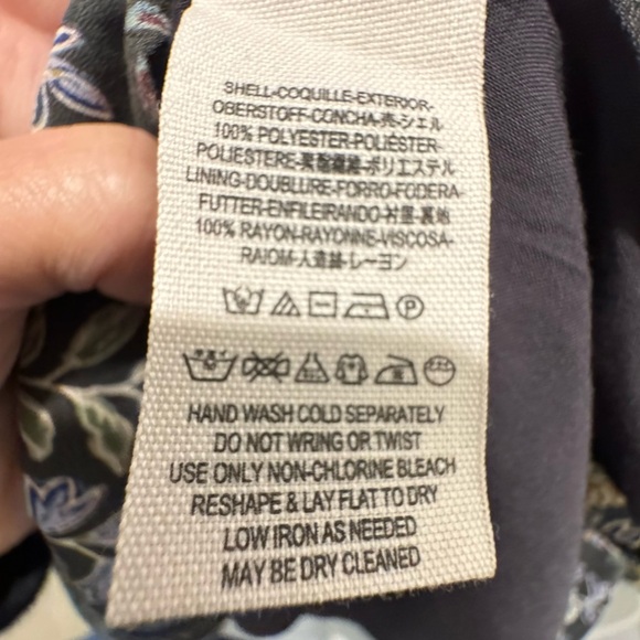 Free People Blue and White Mini Sundress with Bishop Sleeves - Picture 10 of 10